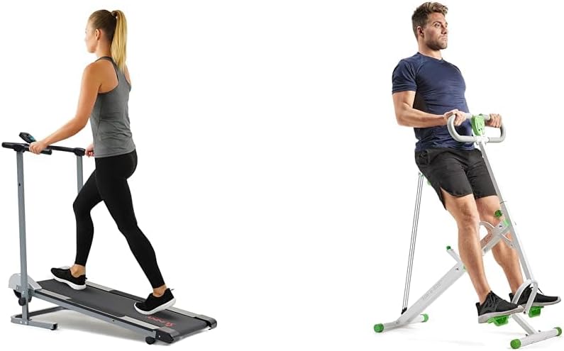 Manual Foldable Treadmill Squat Row Trainer Home Cardio Set