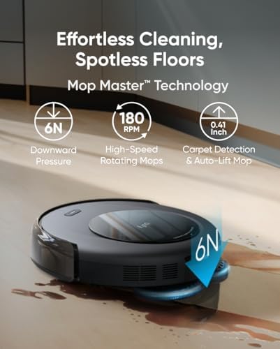 Robot Vacuum Mop Self Empty 7000Pa Auto Wash Slim Smart Clean