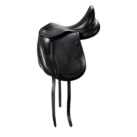 Black Leather English Dressage Saddle 13 Seat Soft Padded