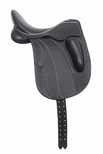 Black Monoflap Leather Dressage Saddle 17 5 Changeable Gullet