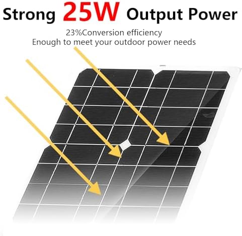 25W Flexible Solar Panel 12V Portable High Efficiency RV Boat