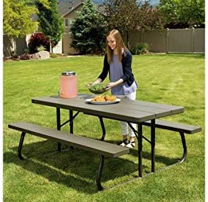 6FT Outdoor Picnic Table Bench Set Heavy Duty Garden Dining
