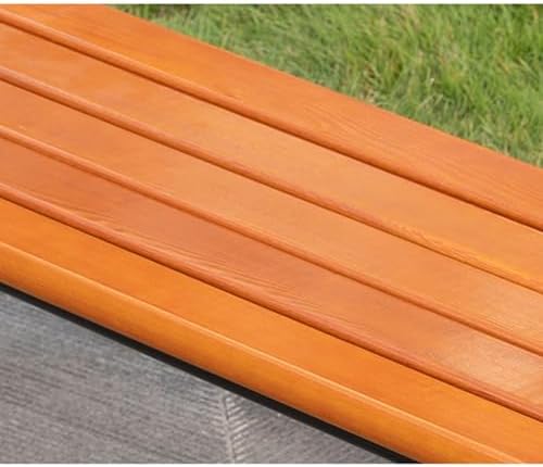 Outdoor Metal Garden Bench with Backrest Armrests Patio Seat