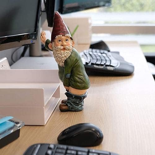 Funny Peeing Garden Gnome Statue Naughty Resin Outdoor Decor