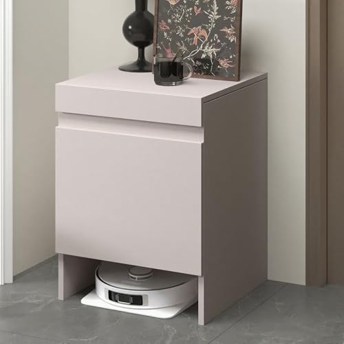 Robot Vacuum Storage Side Table Hidden Cabinet Pull Out Shelf