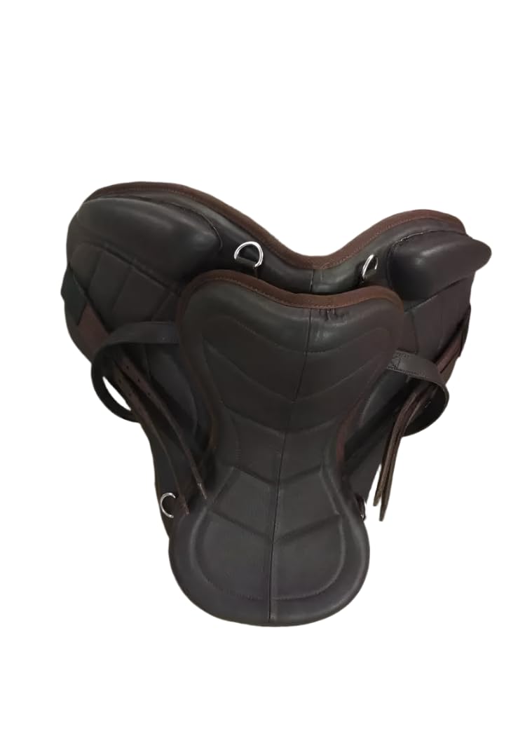 Brown Leather Freemax Treeless Saddle 16 Inch Memory Foam