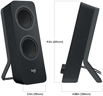 Bluetooth PC Speakers Stereo Desktop Audio 10W AUX Multi-Device