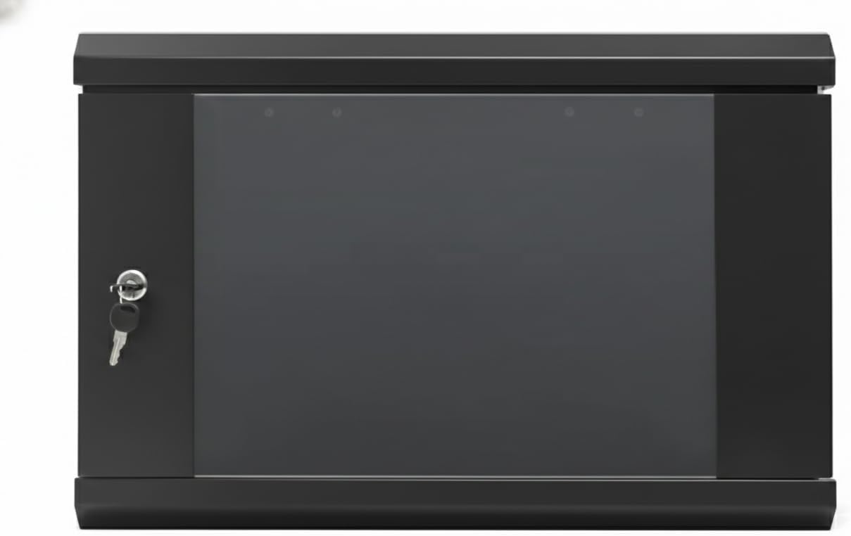 6U Wall Mount Server Rack Cabinet 19 Inch 500mm Glass Door