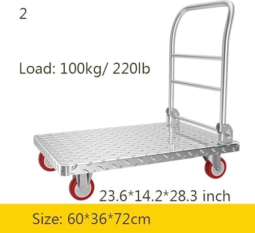 Red Heavy Duty Steel Platform Trolley Folding Dolly