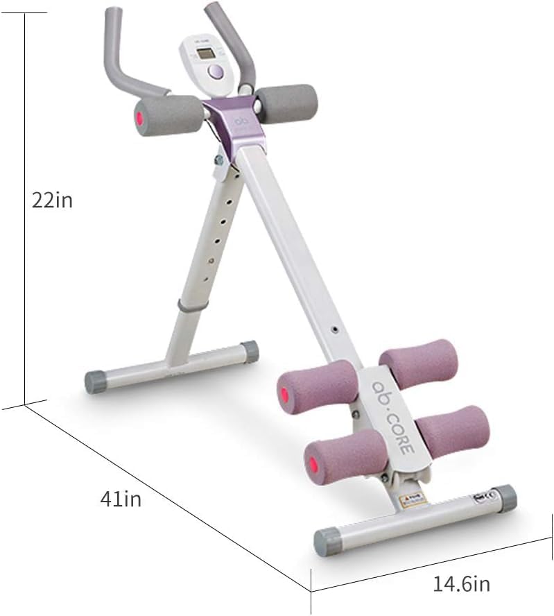 Adjustable Ab Trainer Machine Foldable Core Workout LCD