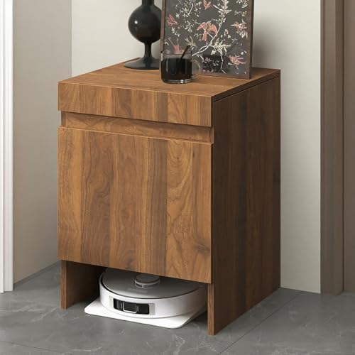 Robot Vacuum Storage Cabinet Side Table Pull Out Shelf Organizer