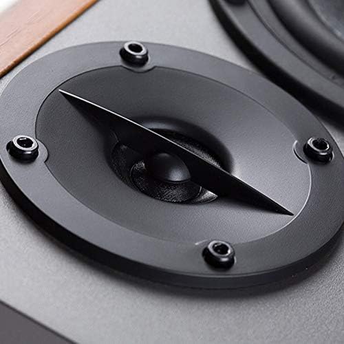 Powered Bookshelf Speakers 42W Stereo Studio Monitor Wood Cabinet