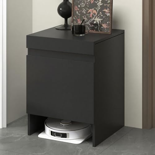 Robot Vacuum Storage Cabinet Side Table Hidden Shelves 50x50x67cm