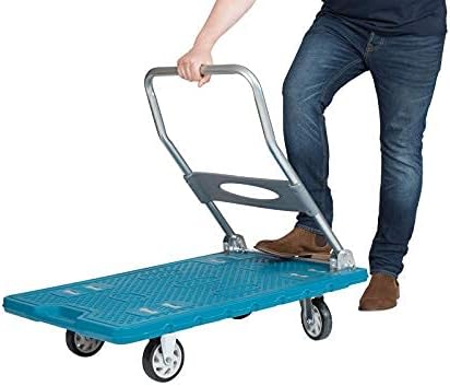 150KG Folding Platform Trolley Lightweight Flatbed Cart