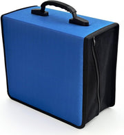 432 CD DVD Storage Case Organizer Binder Wallet Zipper Holder Blue - Kwikley