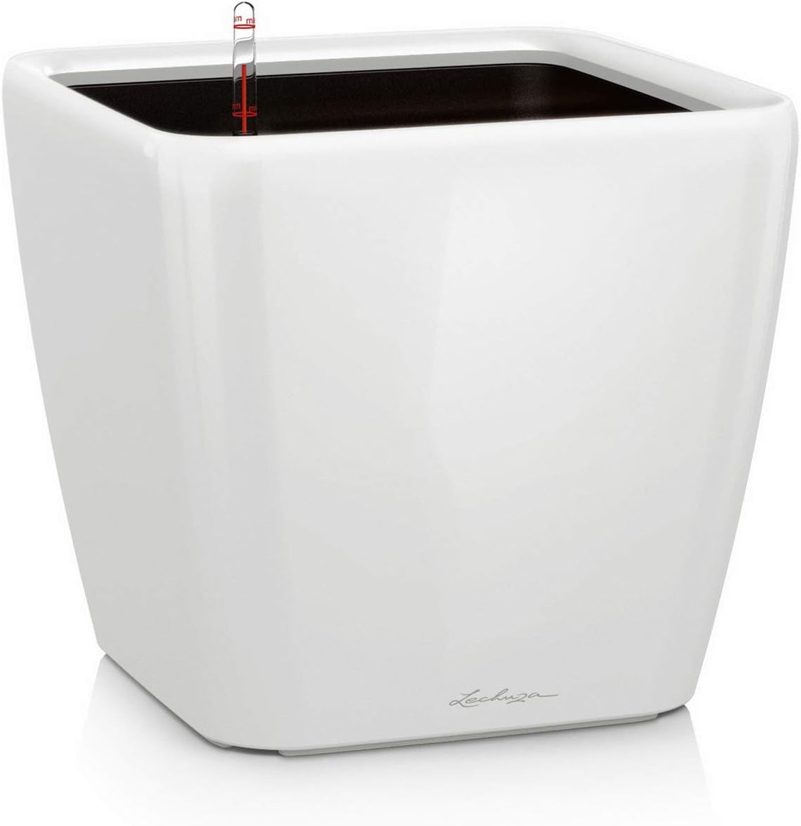 43cm Self Watering Plant Pot High Gloss Square Indoor Outdoor - Kwikley