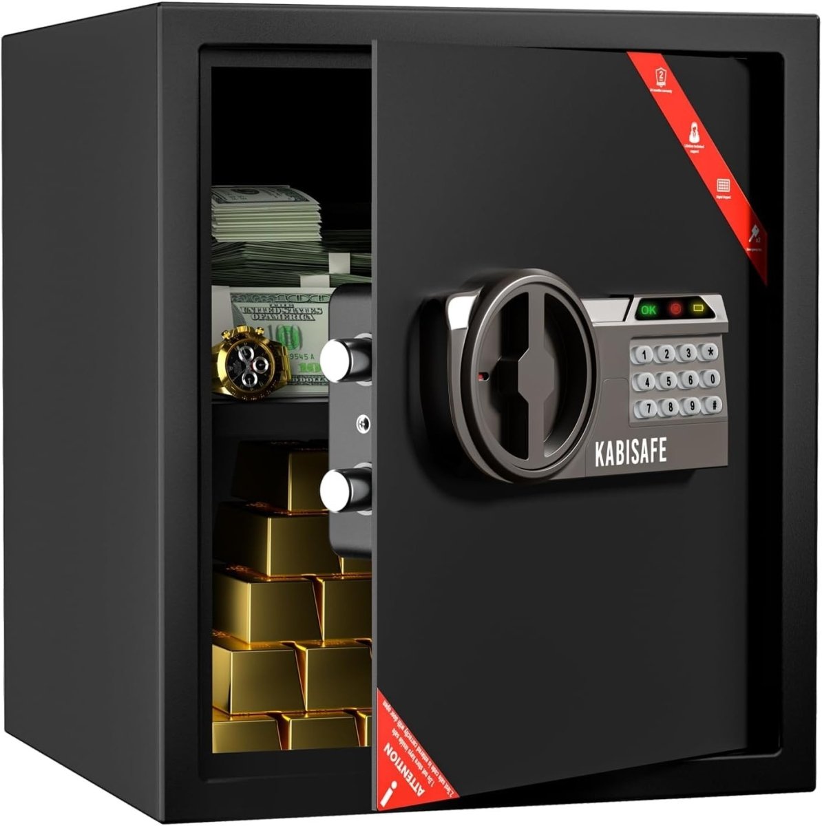 43L Digital Safe Box Fireproof Security Cabinet with Keypad Lock - Kwikley