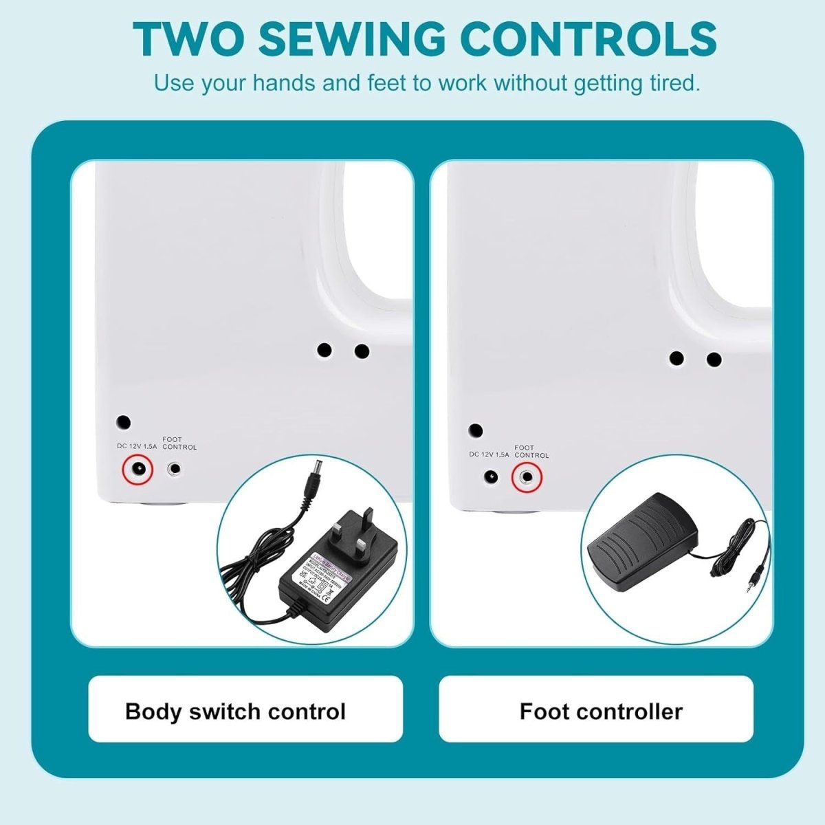 45 Stitch Mini Sewing Machine Double Needle 42pc Kit Beginner Electric - Kwikley