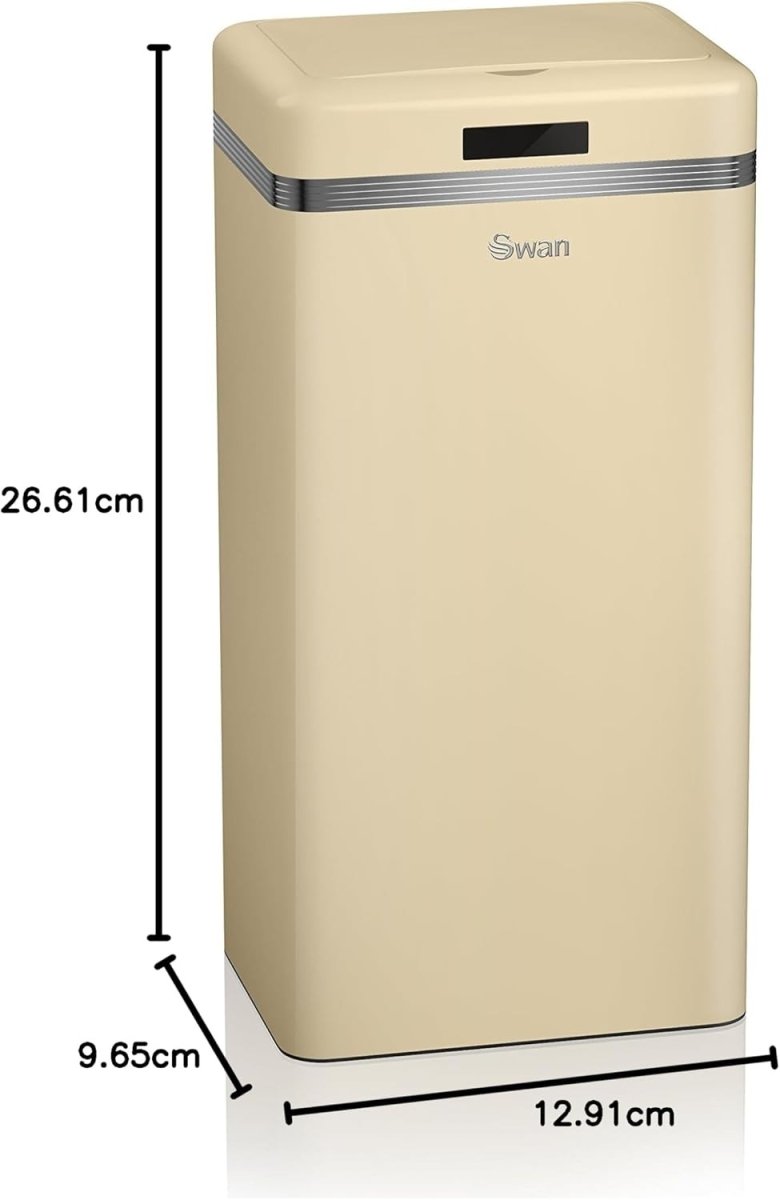 45L Sensor Kitchen Bin Automatic Touchless Square Cream - Kwikley