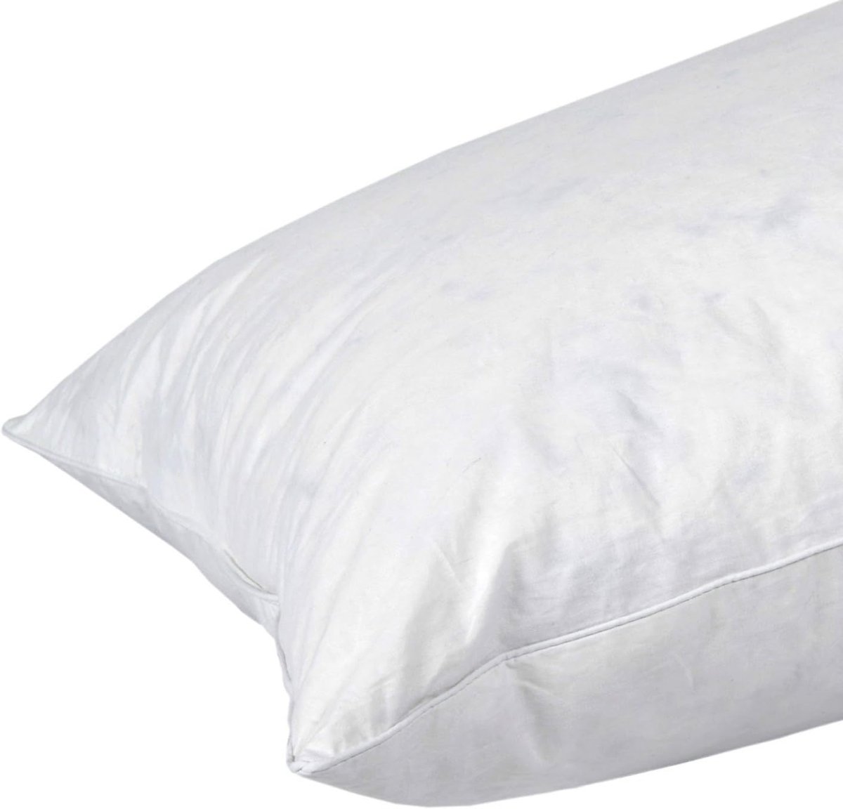 46” Full Body Bolster Pillow Duck Feather Down Pregnancy Sleep Support - Kwikley