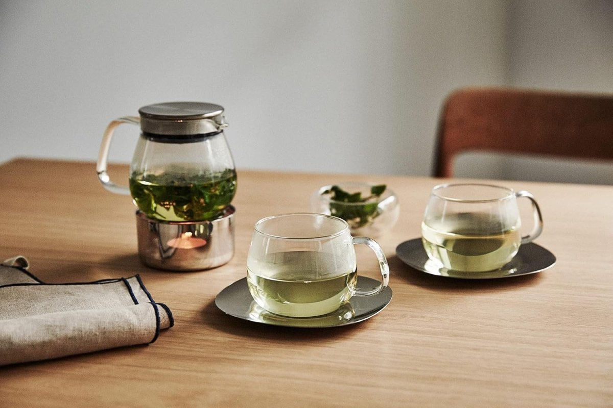 460ml Glass Teapot with Stainless Steel Infuser Heat Resistant Tea Pot - Kwikley