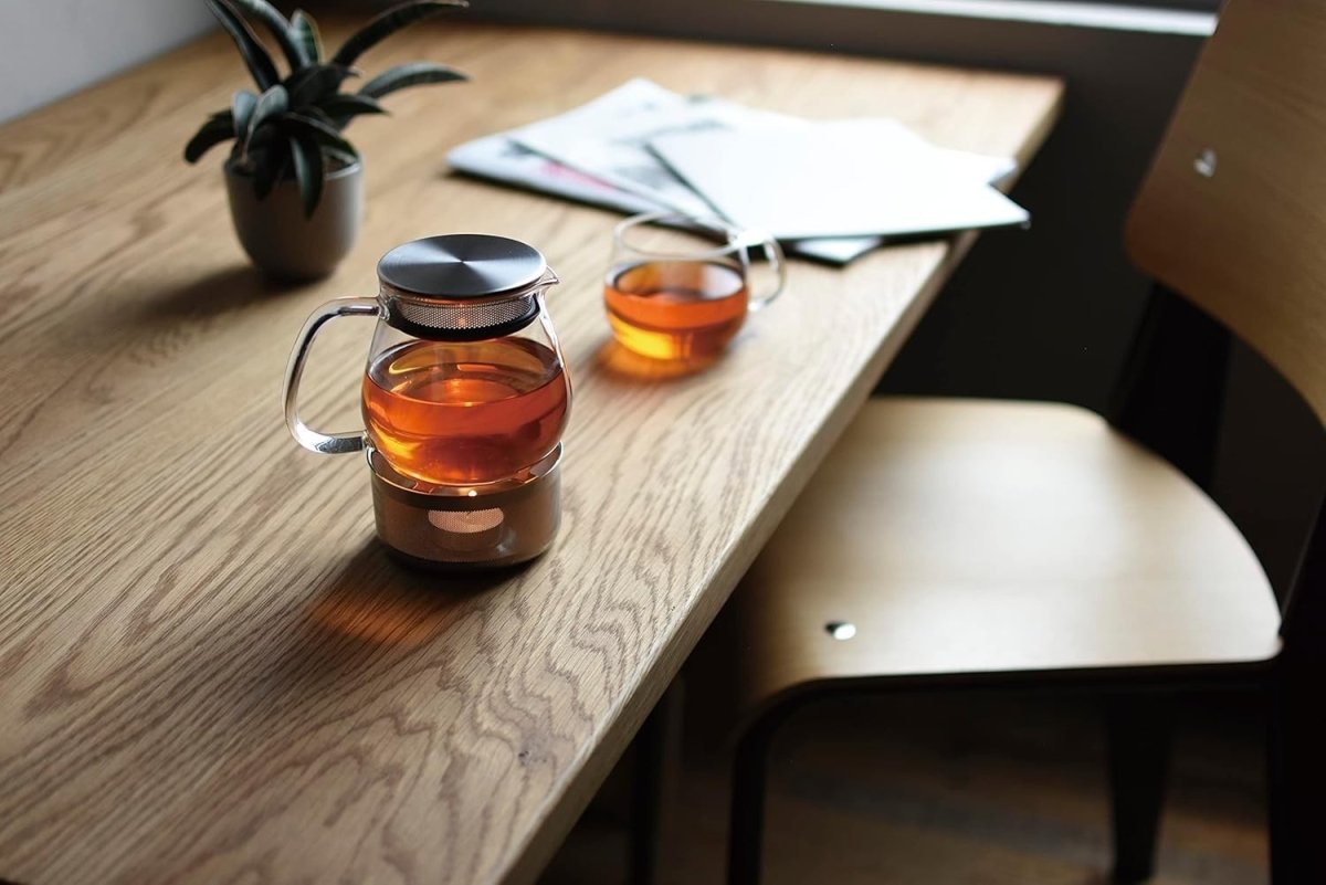 460ml Glass Teapot with Stainless Steel Infuser Heat Resistant Tea Pot - Kwikley