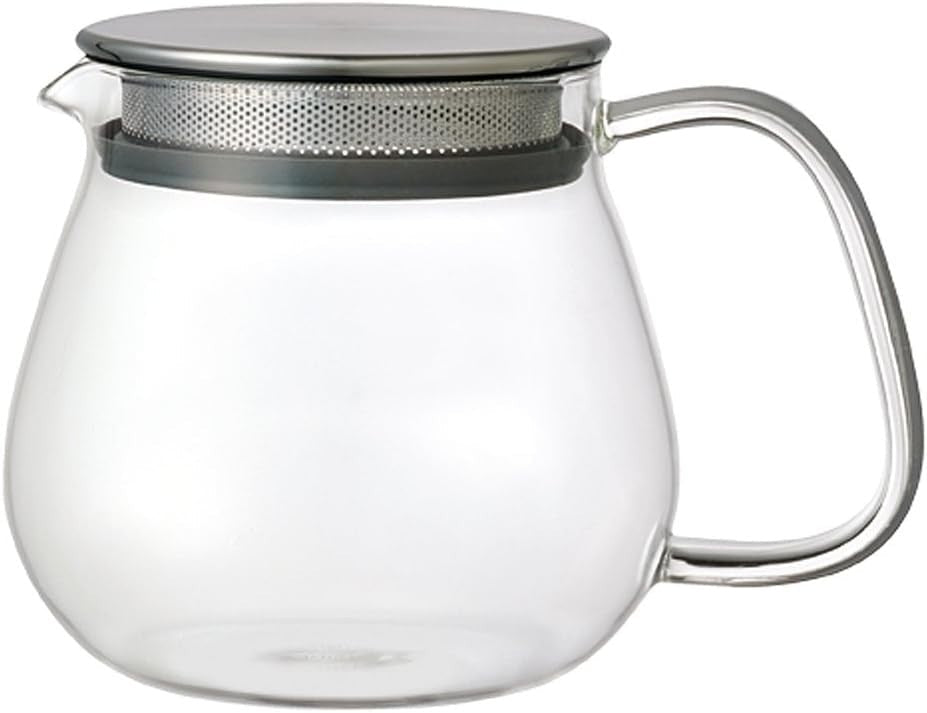 460ml Glass Teapot with Stainless Steel Infuser Heat Resistant Tea Pot - Kwikley