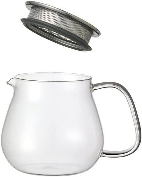 460ml Glass Teapot with Stainless Steel Infuser Heat Resistant Tea Pot - Kwikley