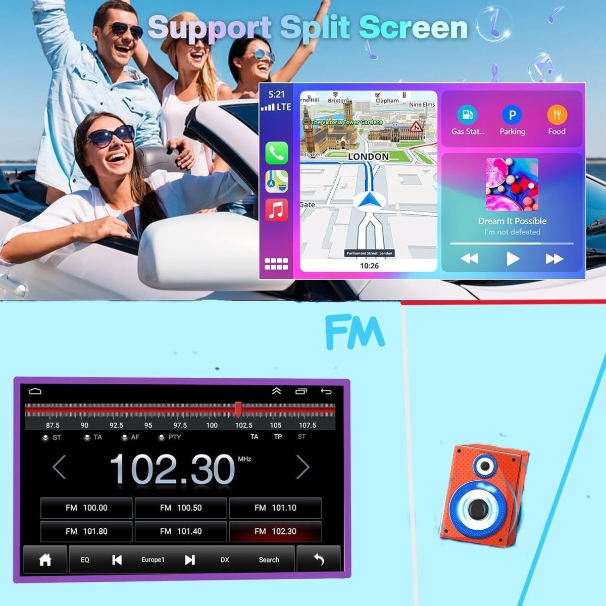 4+64G 7" Car Stereo for 4Runner 2003 - 2009 CarPlay GPS - Kwikley