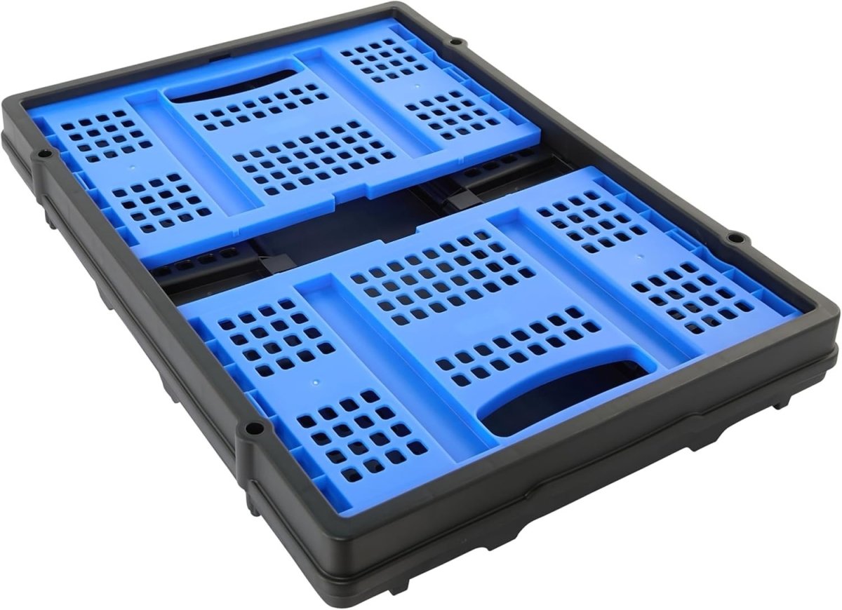 46L Collapsible Storage Crate 55x39.5x27cm Stackable Box - Kwikley