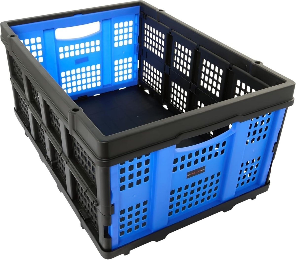 46L Collapsible Storage Crate 55x39.5x27cm Stackable Box - Kwikley