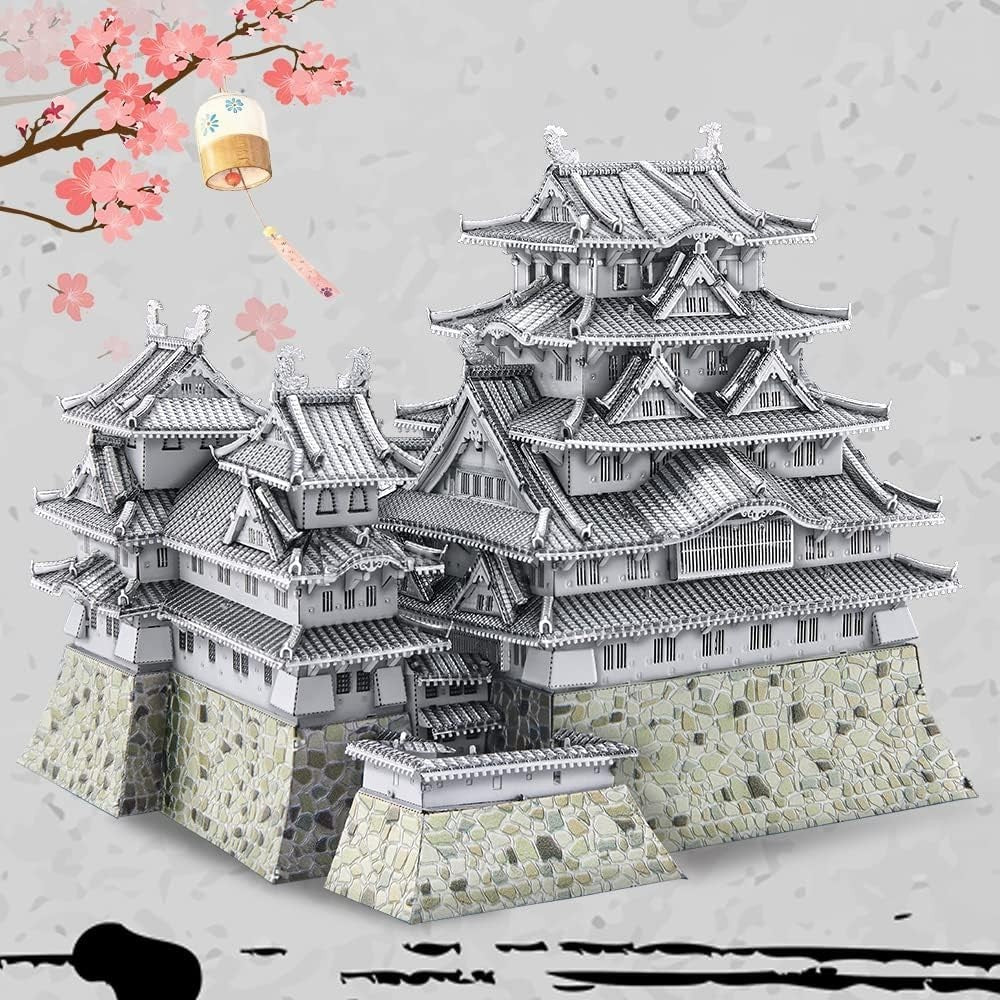 486pc 3D Metal Castle Puzzle Model Kit Stainless Steel Building Decor - Kwikley