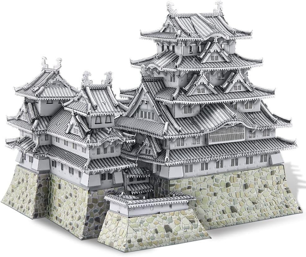 486pc 3D Metal Castle Puzzle Model Kit Stainless Steel Building Decor - Kwikley