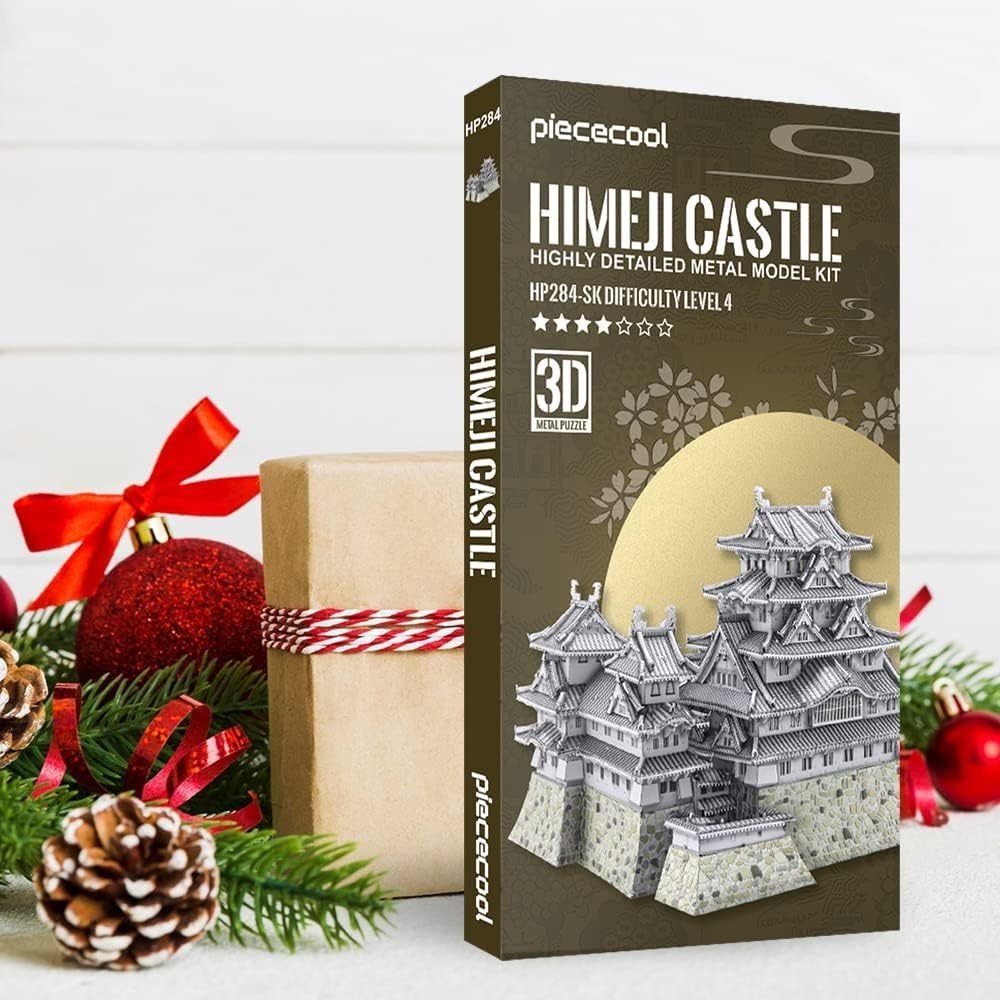486pc 3D Metal Castle Puzzle Model Kit Stainless Steel Building Decor - Kwikley