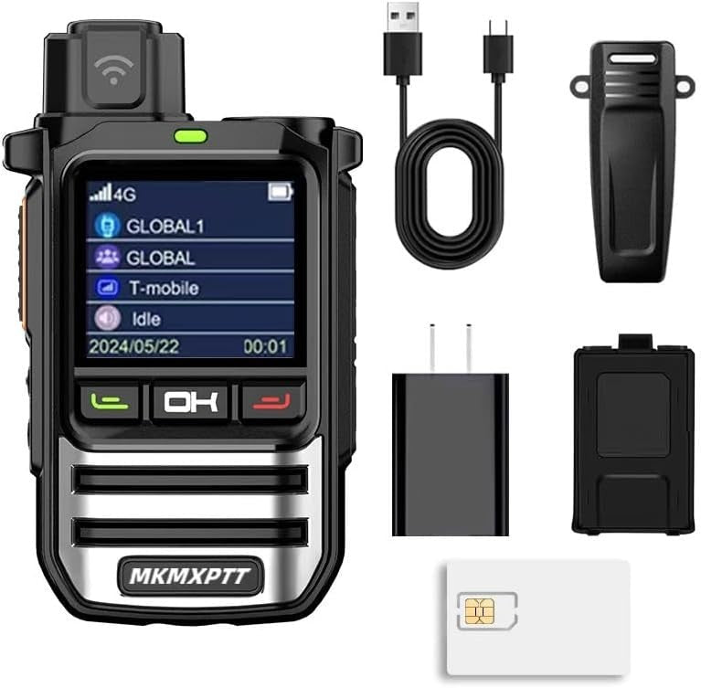 4G LTE POC Walkie Talkies 2 Pack Unlimited Range GPS PTT Radio - Kwikley
