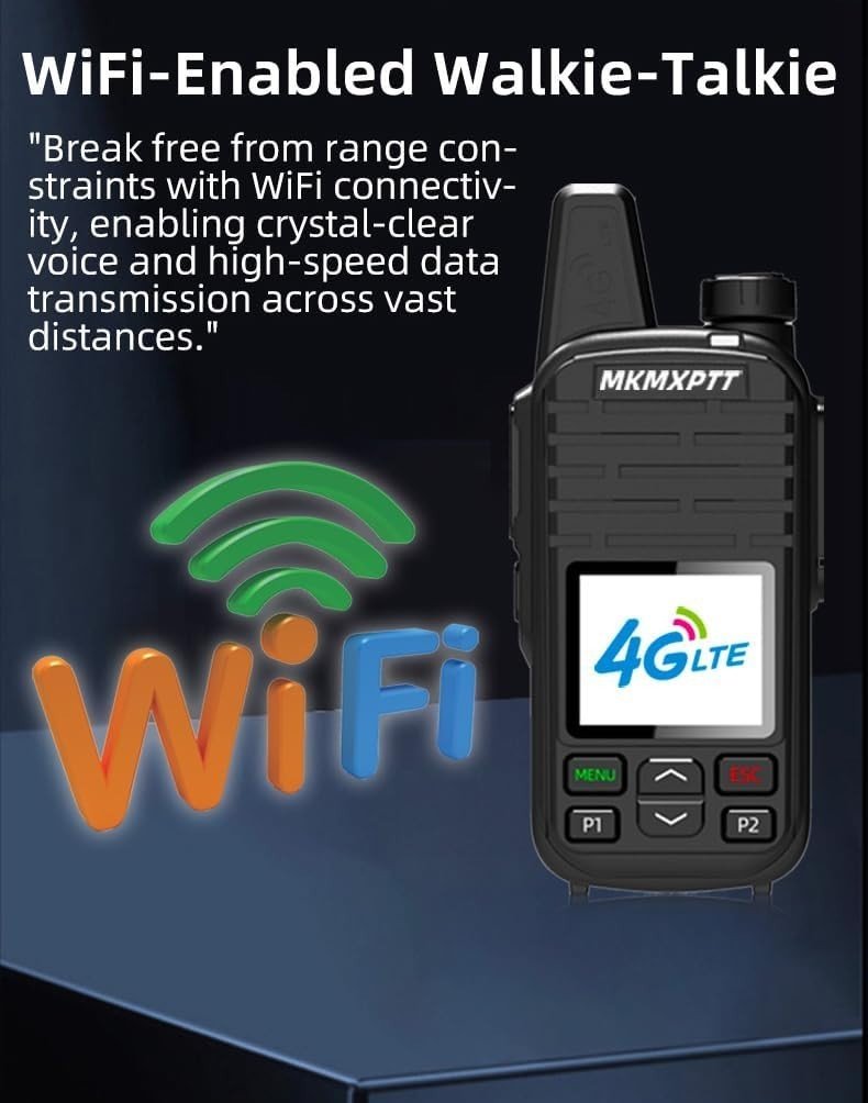 4G LTE WiFi Walkie Talkie Android GPS Global PTT Radio Long Range - Kwikley