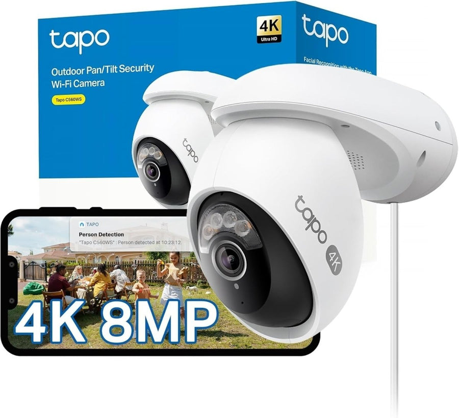 4K 8MP Security Camera Outdoor AI Facial Recognition WiFi 6 IP66 - Kwikley