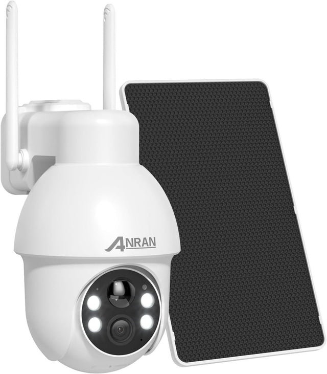 4K 8MP Solar Security Camera Outdoor 360° WiFi Color Night Vision