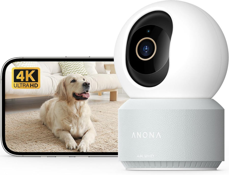 4K Indoor Security Camera 360° AI Pet Baby Monitor WiFi 6 Alexa - Kwikley