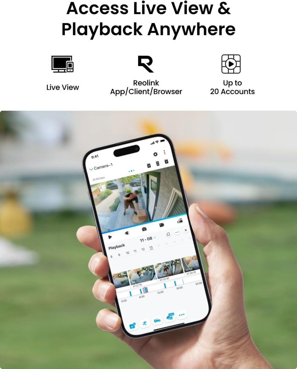 4K PoE Security Camera 8MP AI Human Vehicle Detection IP66 Audio - Kwikley