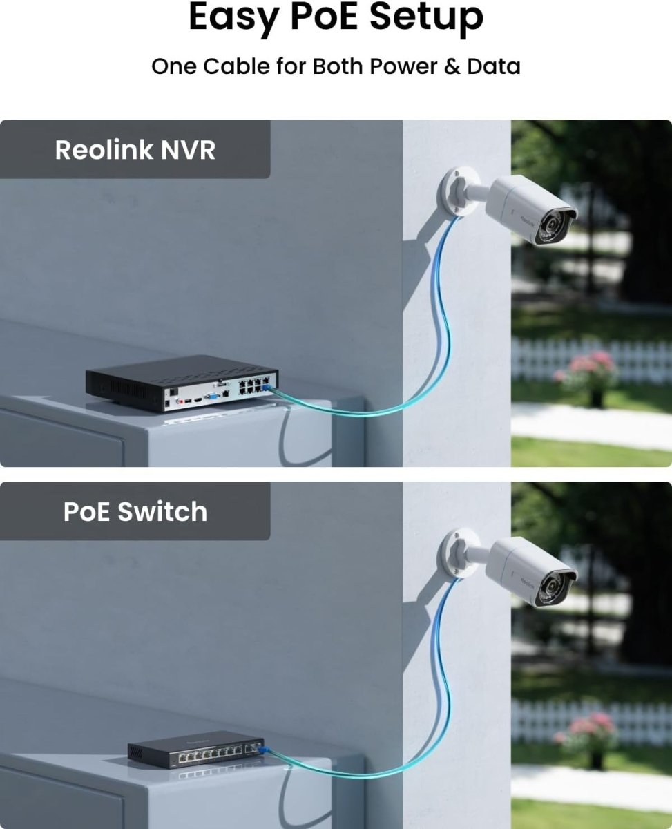 4K PoE Security Camera 8MP AI Human Vehicle Detection IP66 Audio - Kwikley