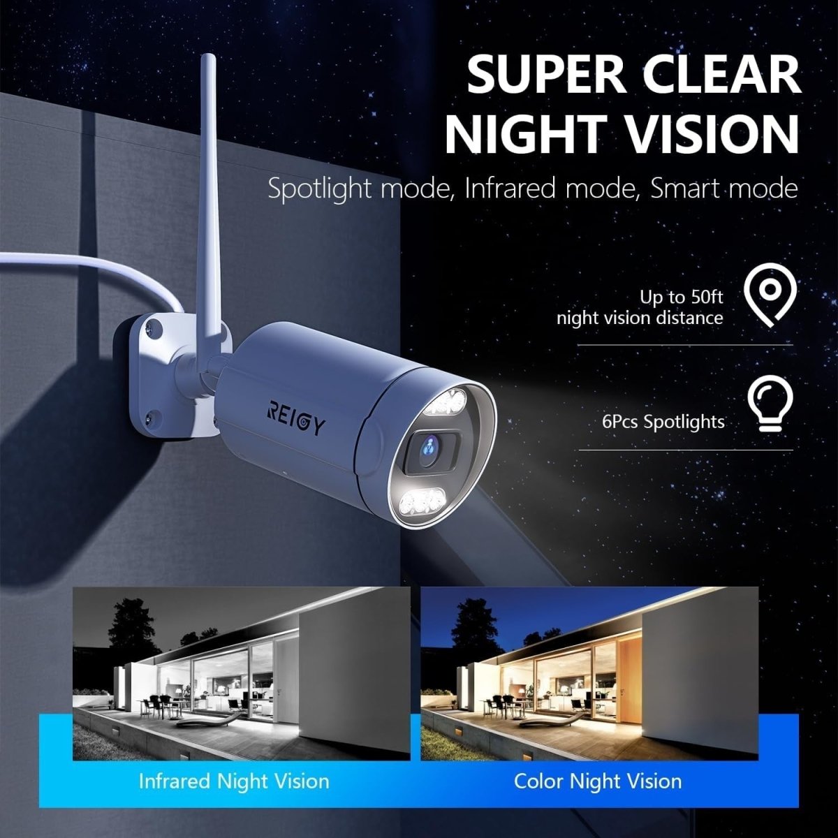 4K Wireless CCTV Camera System 2TB NVR 4 Outdoor Cameras 2 Way Audio - Kwikley