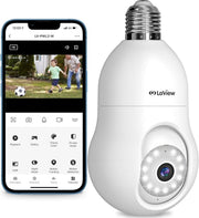 4MP Bulb Security Camera 360° WiFi 2K Night Vision Motion Tracking - Kwikley