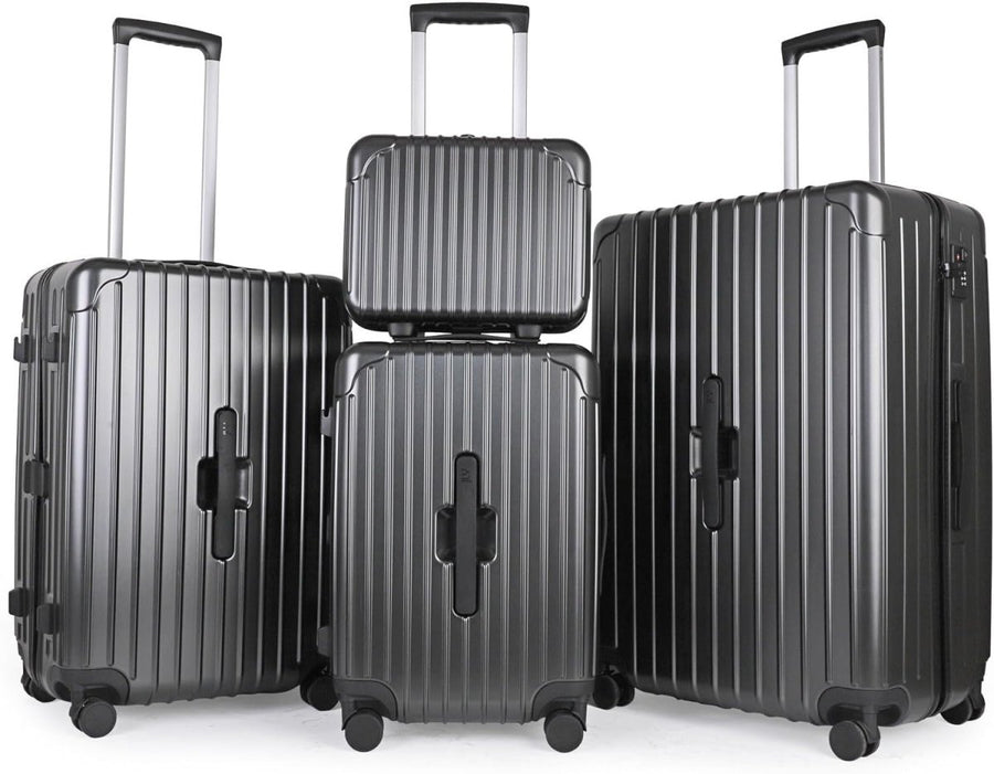 4pc Travel Luggage Set Vanity Cabin Medium Large TSA Lock Spinner Suitcases - Kwikley