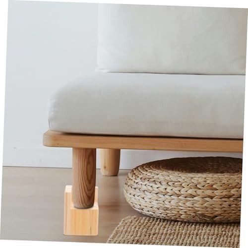 4pcs Wooden Furniture Risers Stackable Chair Leg Extenders Sofa Table 5cm - Kwikley