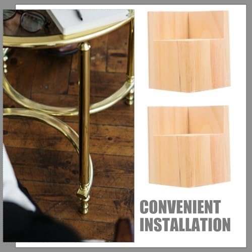 4pcs Wooden Furniture Risers Stackable Chair Leg Extenders Sofa Table 5cm - Kwikley
