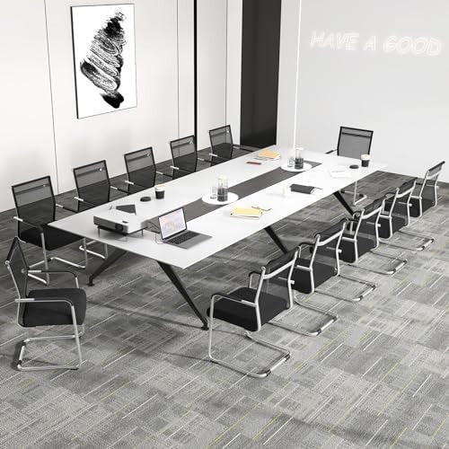 4x Mesh Conference Chairs Stackable Office 150kg - Kwikley