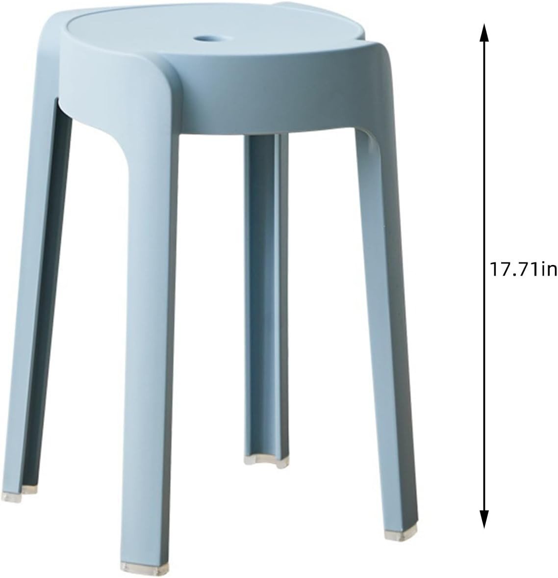 5 Pack Stackable Plastic Bar Stools Round Backless Kitchen Stacking Seats - Kwikley
