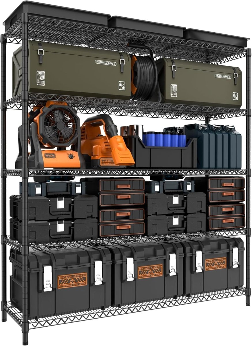 5 Shelf Heavy Duty Storage Rack 150x45x178cm Adjustable - Kwikley