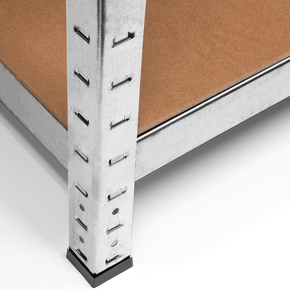 5 - Tier Heavy Duty Garage Shelf 180x90x40cm Adjustable Galvanised Metal - Kwikley
